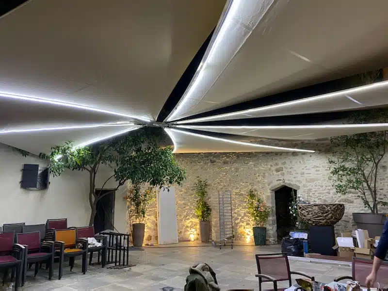 voile ombrage LED